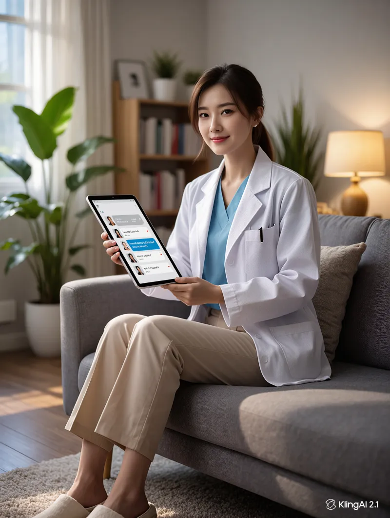 Healthcare professional using AI-powered care coordination platform